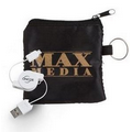 Mesh Tech Pouch w/ Retractable USB to Micro USB Cable